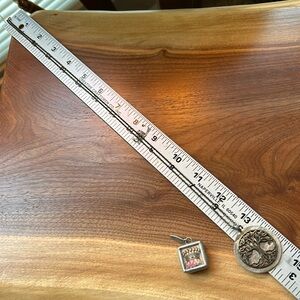 Jewel Kade tree necklace and “J” pendant